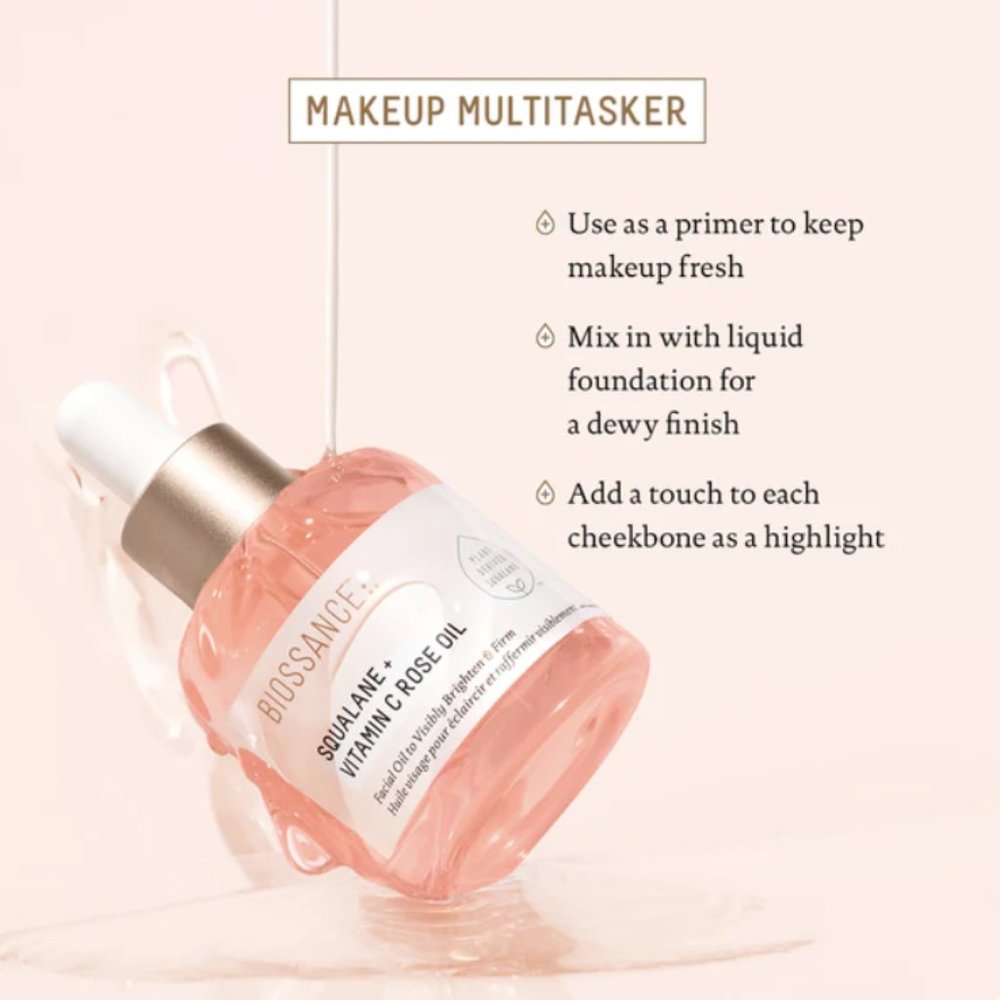 NIB Squalane + Vitamin C Rose oil - Biossance - Picture 4 of 14
